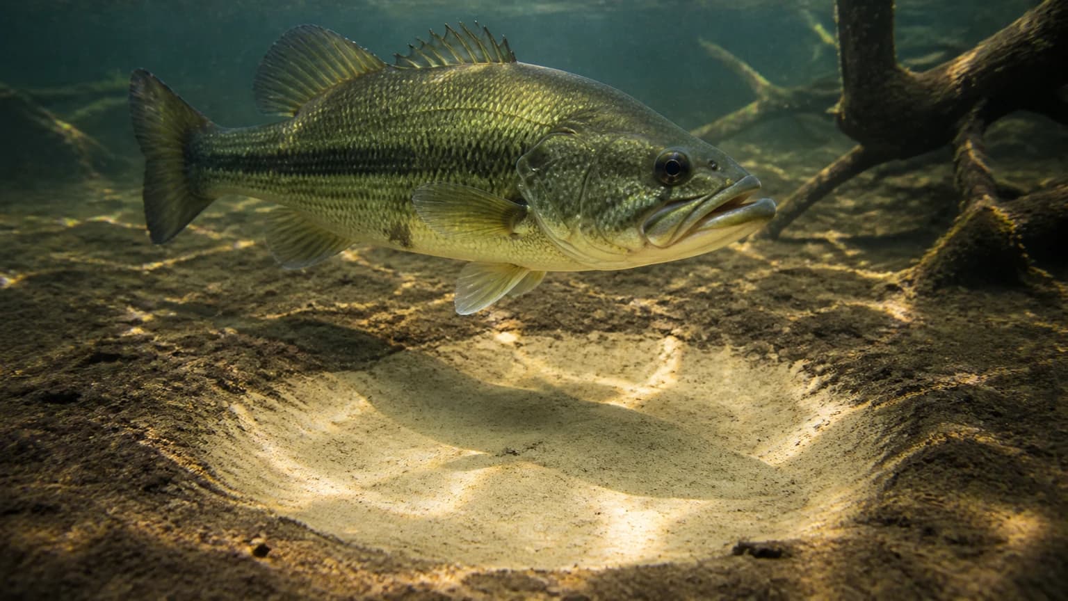 Largemouth bass in spawning condition — Ohio