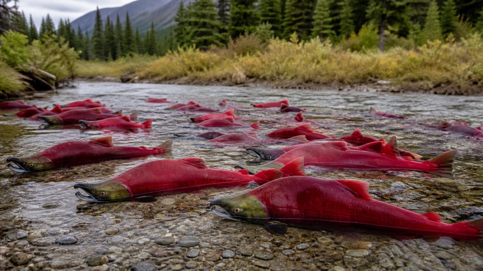Pacific salmon in spawning condition — Alaska
