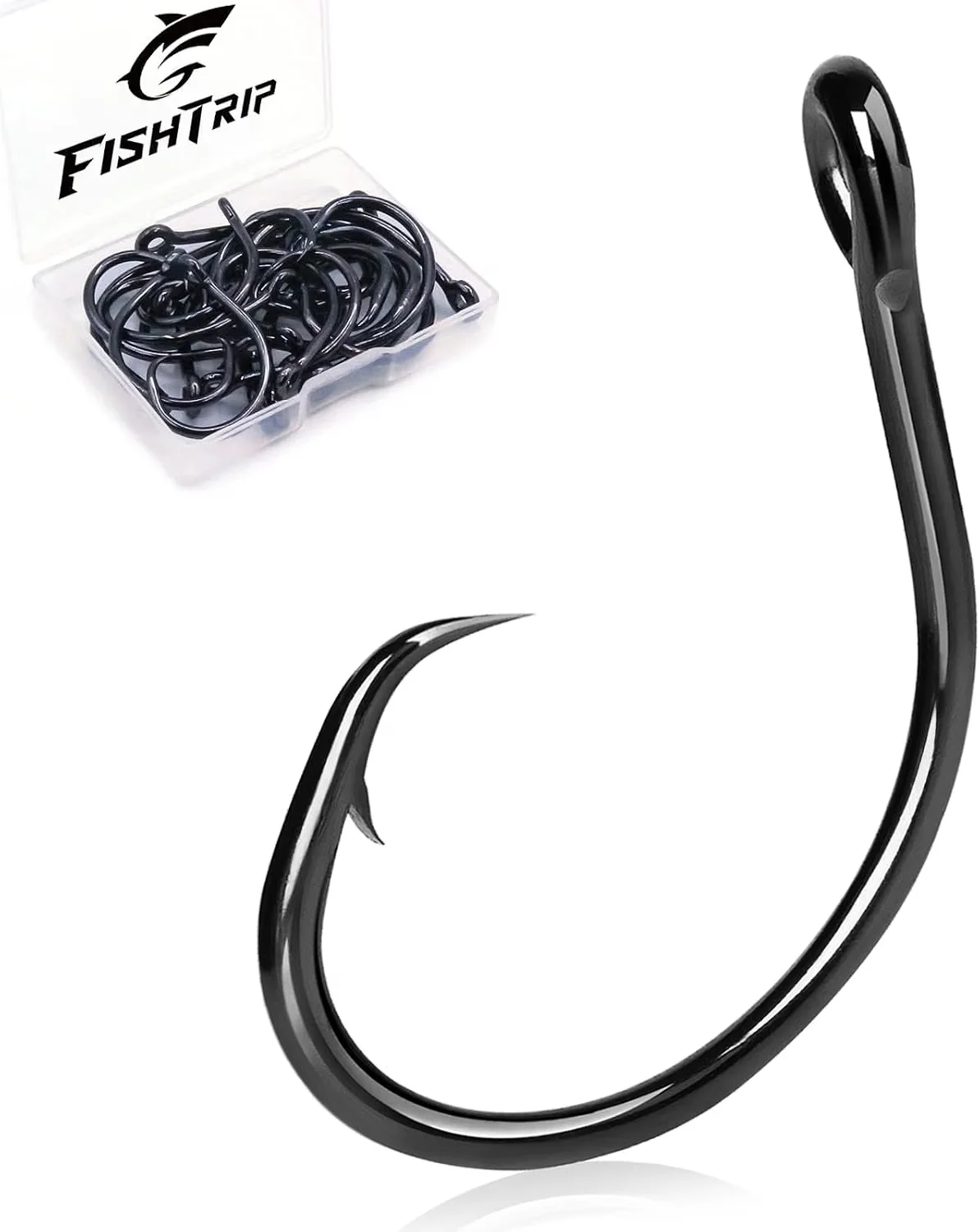 FishTrip Inline 5X Strong Circle Hooks