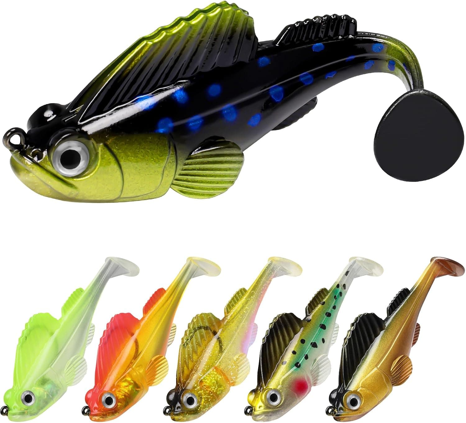 GOTOUR Pre-Rigged Soft Lures with Weedless Hooks