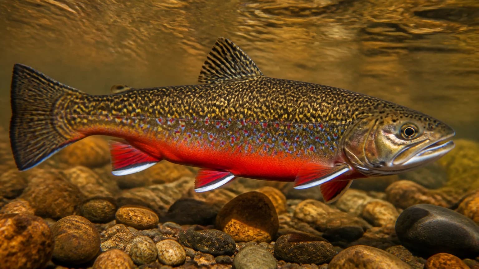 Brook trout in spawning condition — Maine
